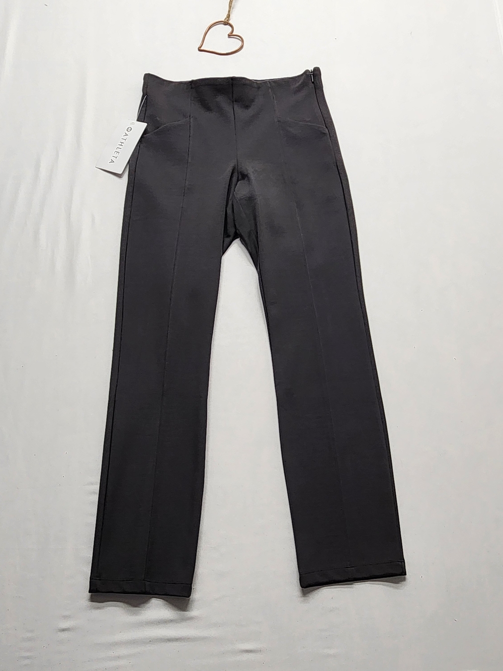 ⭐️NWT Athleta Siena Skinny Pant Grey 6P Petite Ponte Work Travel Commute Comfort